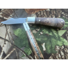 Clip Point Stabilized Elm Burl/ Traditional Worked  Back           