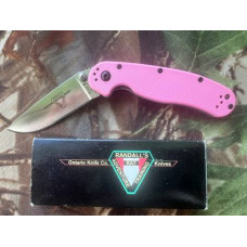 Ontario RAT Model 1 Liner Lock Knife Pink 