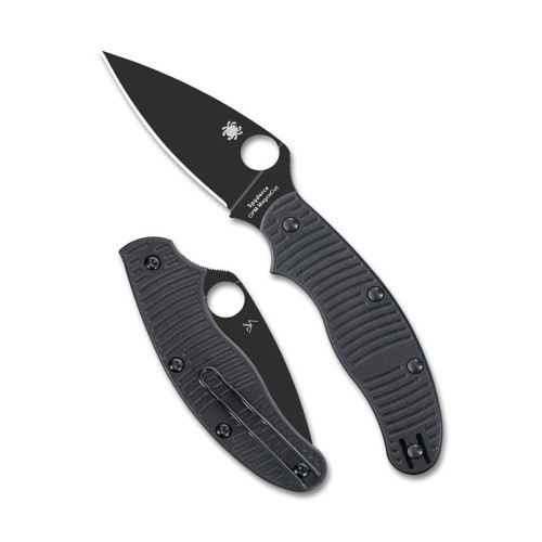 Spyderco UK Penknife Salt Black Plain Edge MagnaCut Blade Black G-10 Spyderco UK Penknife Salt Black Plain Edge MagnaCut Blade Black G-10