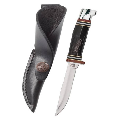 Buffalo Horn Mini FINN Hunter with Leather Sheath Buffalo Horn Mini FINN Hunter with Leather Sheath