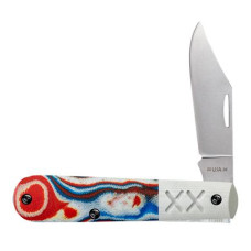 Case XX XR Crossroads Series Barlow           Folding Knife Red/White/Blue Burl G-10        