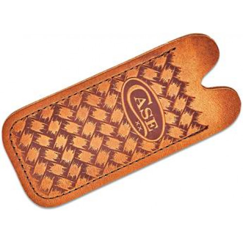 Case Leather Slip Pouch- Brown Herringbone Case Leather Slip Pouch- Brown Herringbone