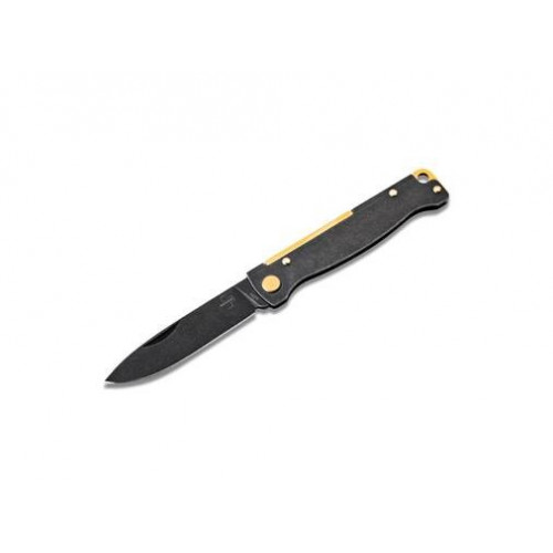 Boker-plus Atlas Black Stonewash Brass Boker-plus Atlas Black Stonewash Brass