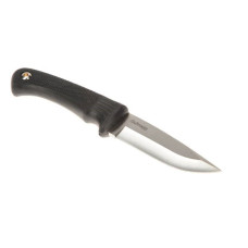 Hunting Knife with Anti Slip Rubber Handle And Black Leather Sheath