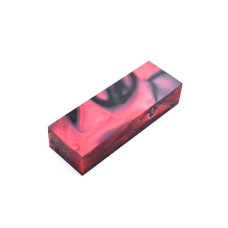 Acrylic Red & Black Block 25 x 40 x 120 mm