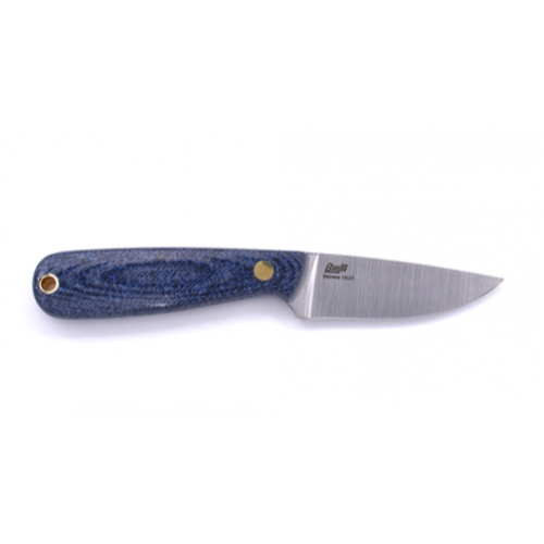 Necker 70 - Bluejeans Micarta / leather Necker 70 - Bluejeans Micarta / leather