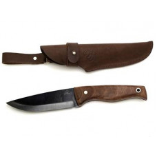 Carbon Steel Fixed-Blade Bushcraft Knife Walnut Handle 