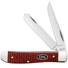Mini Trapper - Dark Red Burlap Micarta