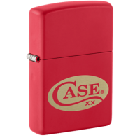 Lighter Zippo Red Matte W/Case Oval Logo Lighter Zippo Red Matte W/Case Oval Logo