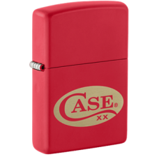Lighter Zippo Red Matte W/Case Oval Logo