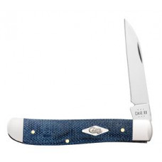 Smooth Blue Denim Canvas Laminate Mini Trapper