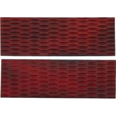 Knife Scales Red Jigged Bone