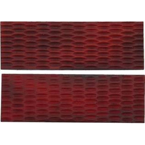 Knife Scales Red Jigged Bone Knife Scales Red Jigged Bone