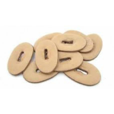 Leather Spacers Natural 10 pcs