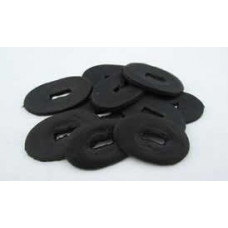 Leather Spacers Black 10 pcs