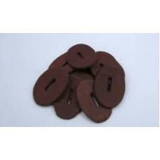 Leather Spacers Brown 10 pcs