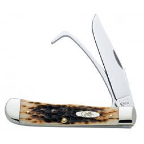 Amber Bone Peach Seed Jig Equestrian's Knife Amber Bone Peach Seed Jig Equestrian's Knife