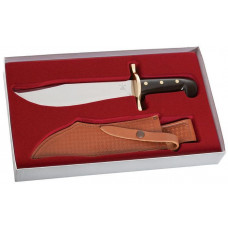 Bowie Black Synthetic Handle with Leather Sheath