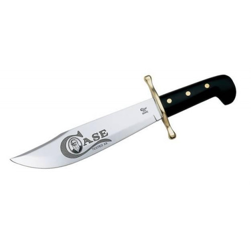 Case XX Hunter Black Bowie Knife w/ Black Handle & Sheath Case XX Hunter Black Bowie Knife w/ Black Handle & Sheath