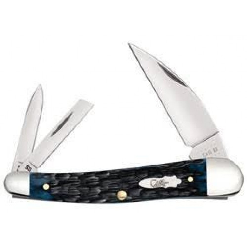 Case Seahorse Whittler Knife - Blue Denim Bone Case Seahorse Whittler Knife - Blue Denim Bone