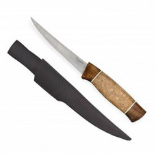 5" fillet knife, Walnut & Cork Handle, Leather Sheath