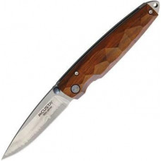 Mcusta  Linerlock  Lock –Iron Wood