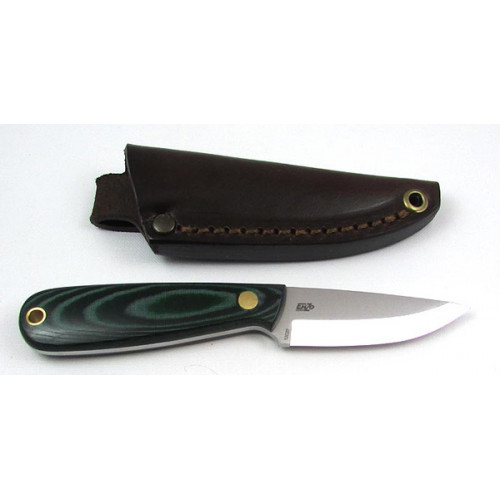 Necker 70 knife/Leather/Green Micarta Necker 70 knife/Leather/Green Micarta