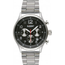 Men's Chronograph Watch Black dial / White logo